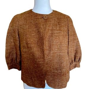 NWT BANANA REPUBLIC BROWN WOOL BLEND CAPE JACKET WOMEN SIZE 6 US